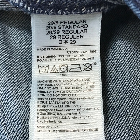 Gap 70s Flare High Rise Jeans Women 29/8 Blue Flap Pockets Stretch Boho Retro - Picture 9 of 12